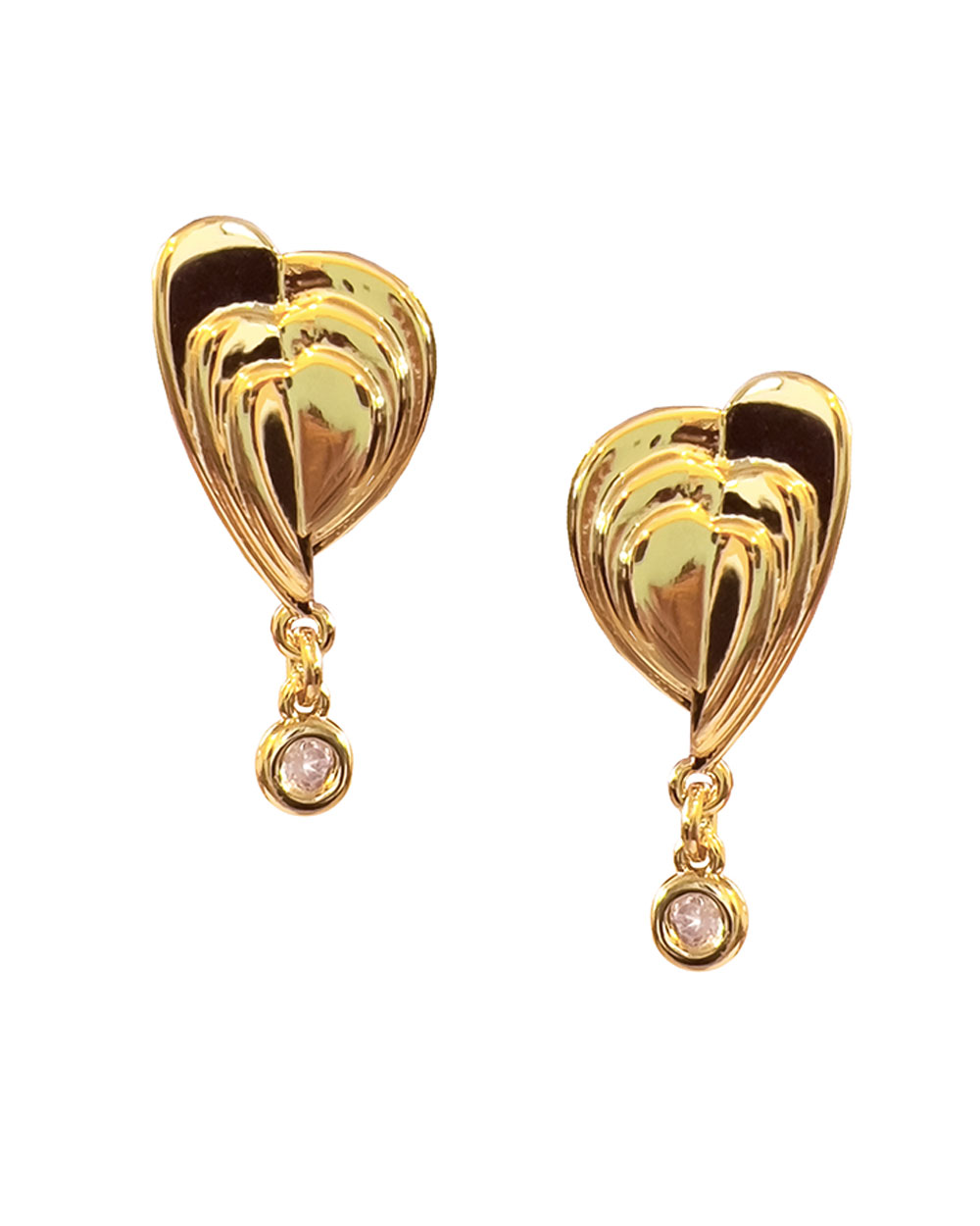 Callypso Stacked Heart Post Earrings - Syd + Pia NYC™