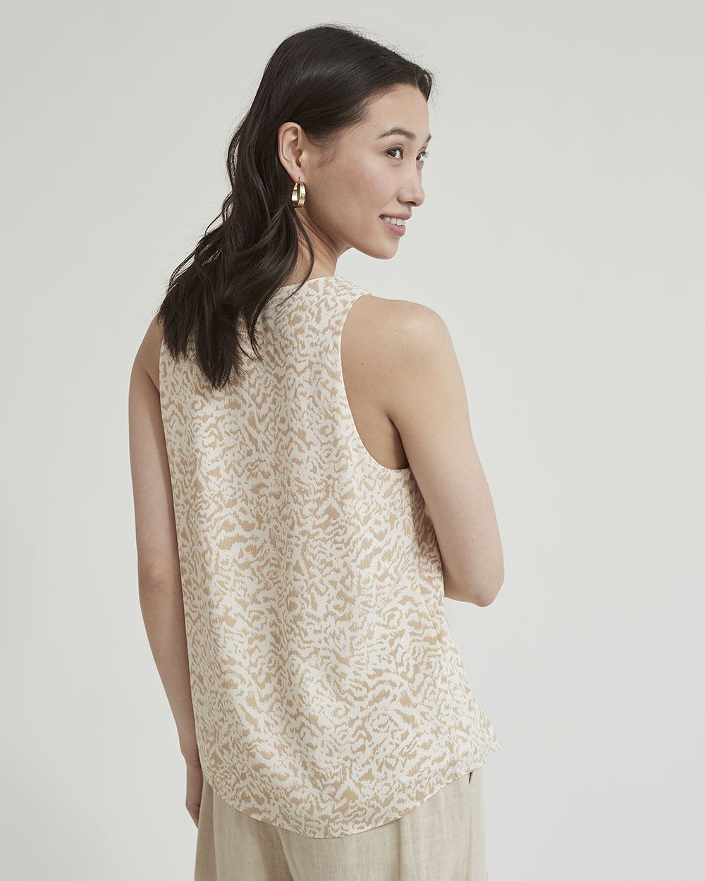 Silky Crepe Square-Neck Cami