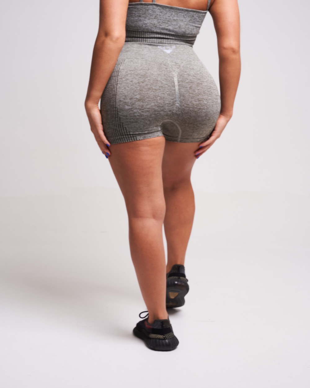 Twill Active - Fortel Recycled Ruched Booty Shorts - Petrol Marl