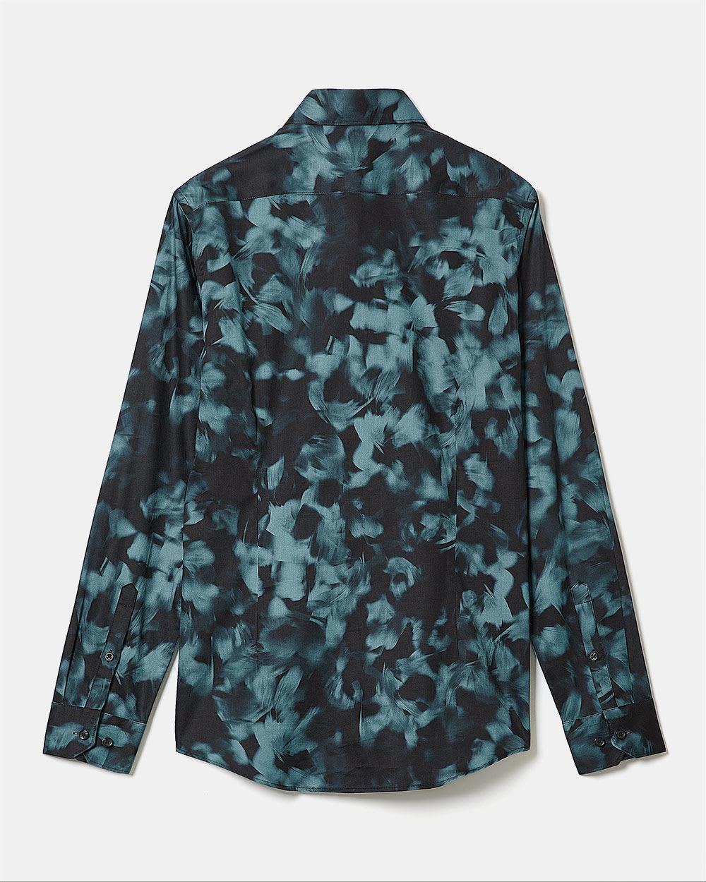 Slim-Fit Printed Sateen Dress Shirt