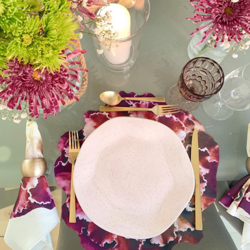 Oxford Ryo Pink Sand 20 Pieces Dinnerware Set Service for 4