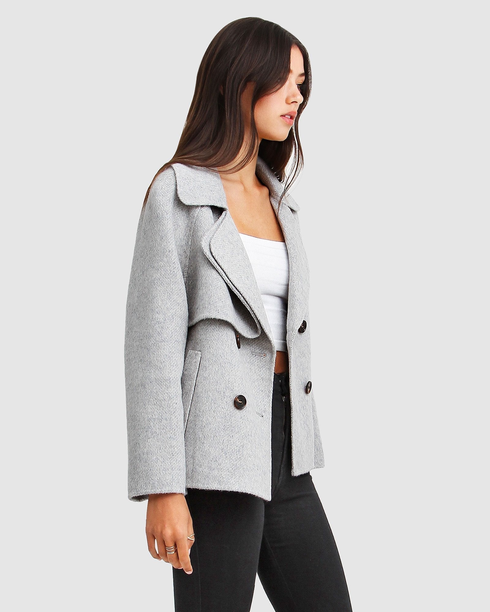 Belle & Bloom I'm Yours Wool Blend Peacoat