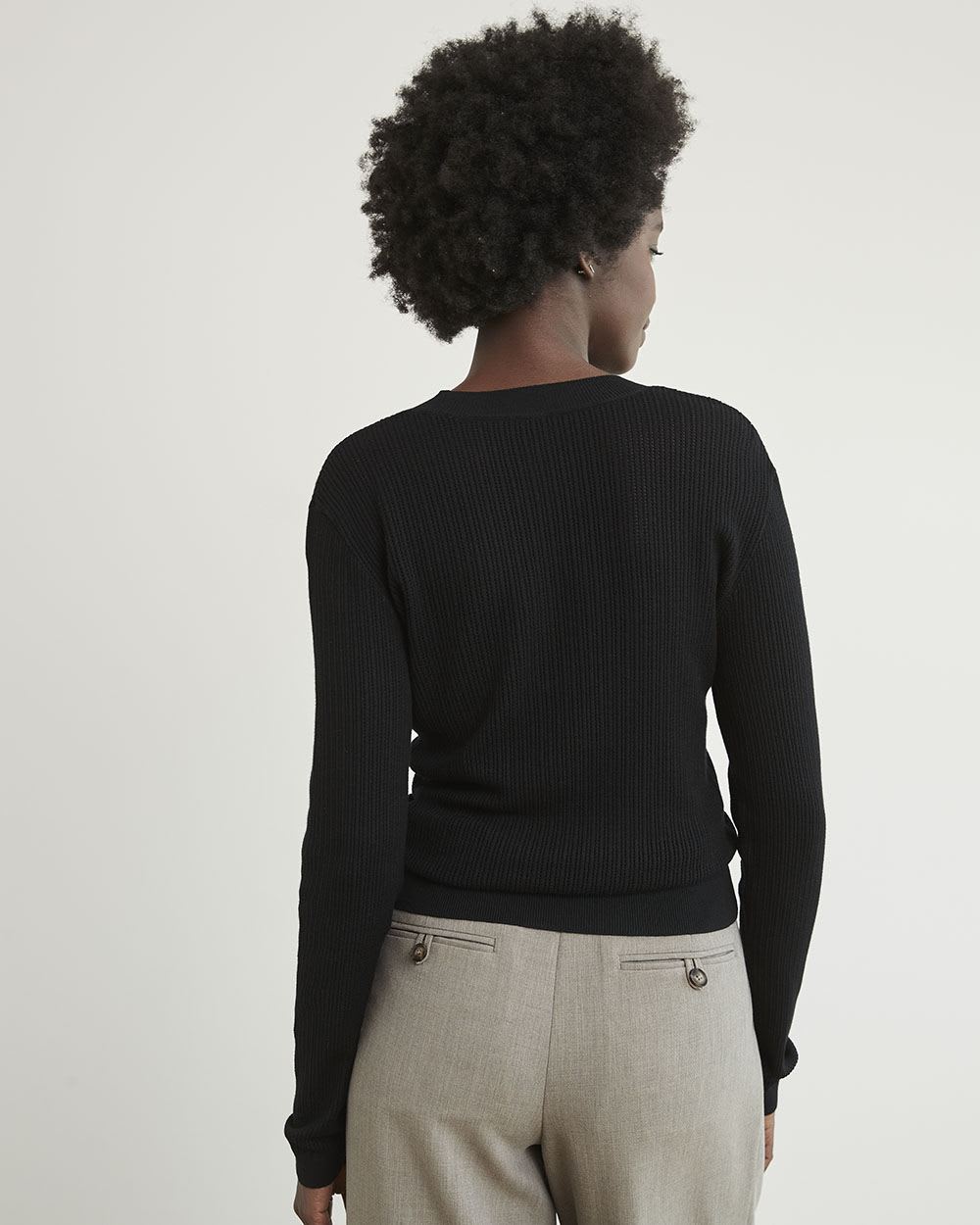 Long-Sleeve Pullover with Floating Stitches