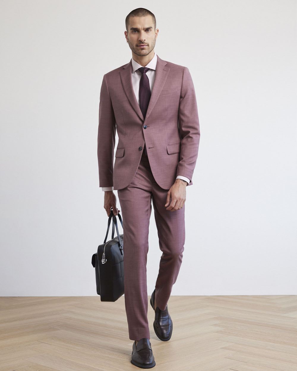 Slim-Fit Raspberry Suit Pant