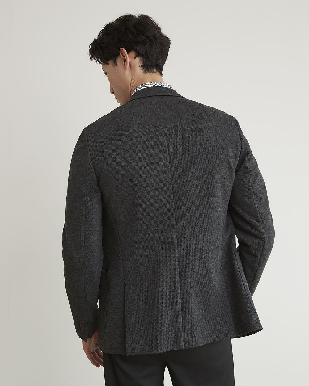 Slim-Fit Knit Blazer