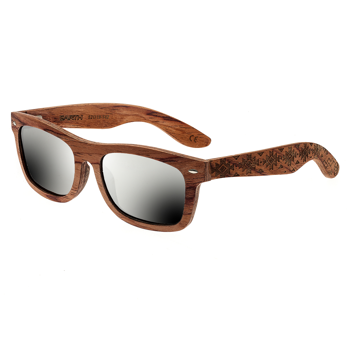 Earth Wood - Maya Polarized Sunglasses - Ebony/Blue