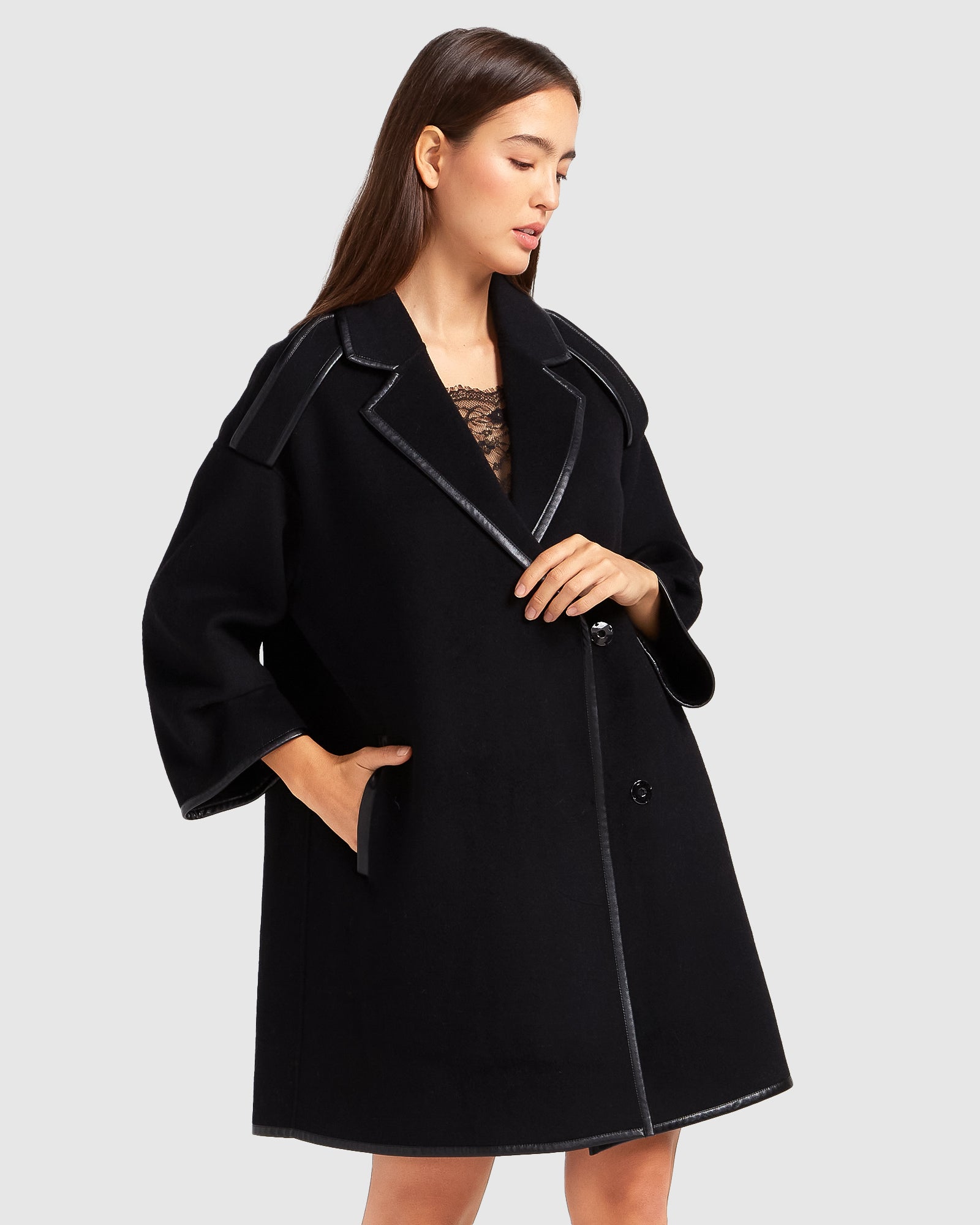 Belle & Bloom Incomplete Kiss Trimmed Coat
