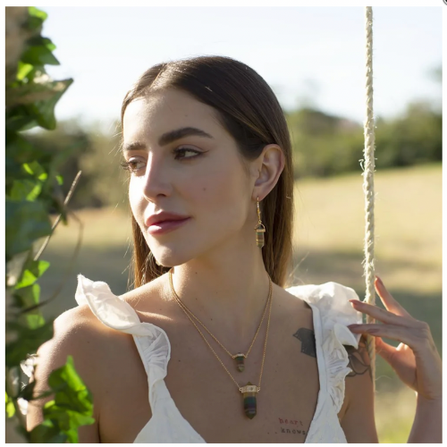 Prism Necklace Fluorite - Handmade Product