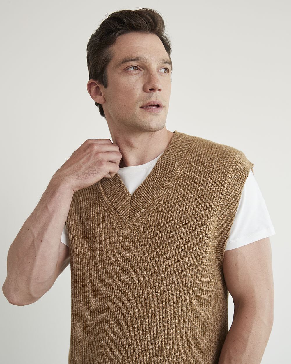 V-Neck Solid Sweater Vest