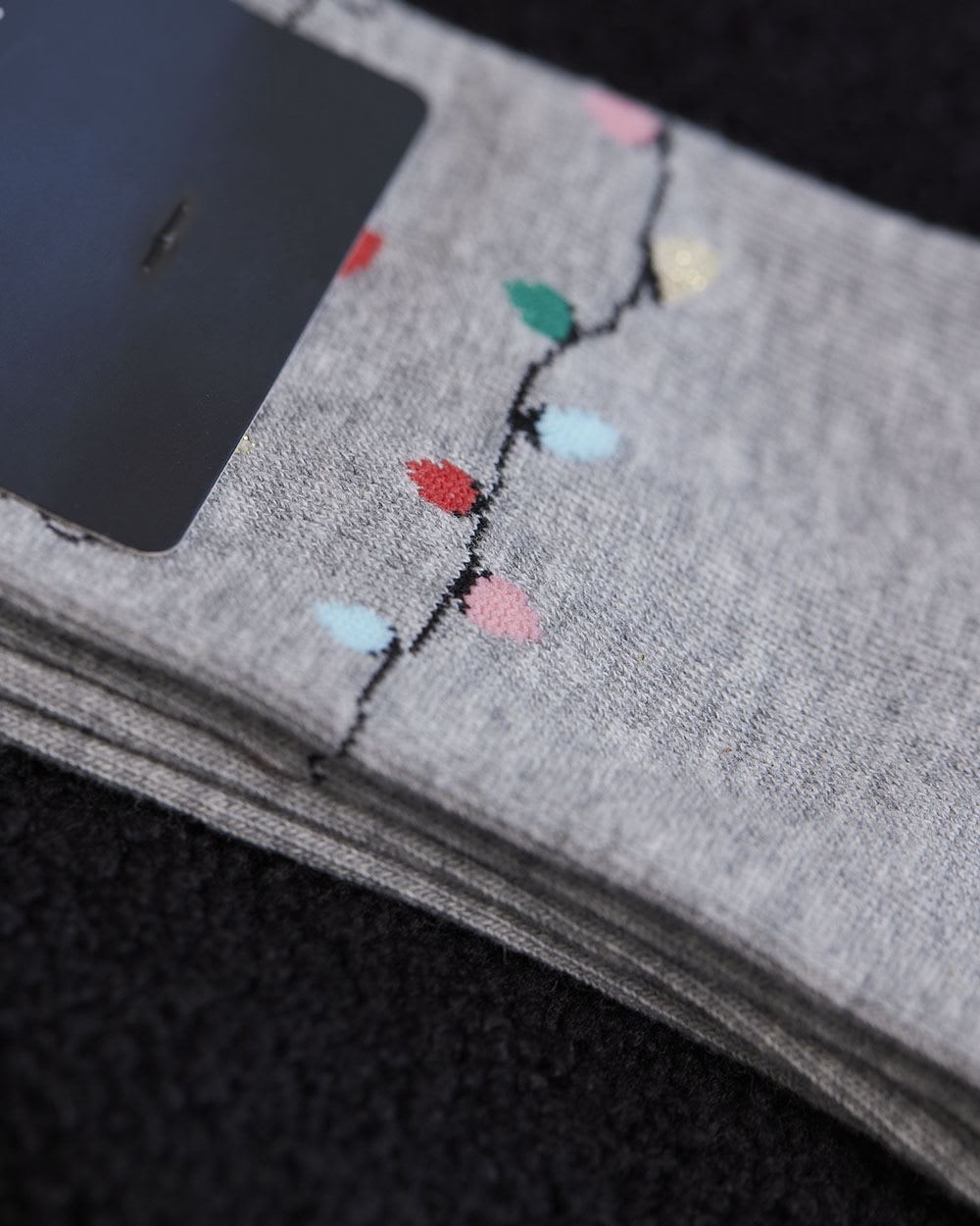 Cotton Socks with Christmas Lights