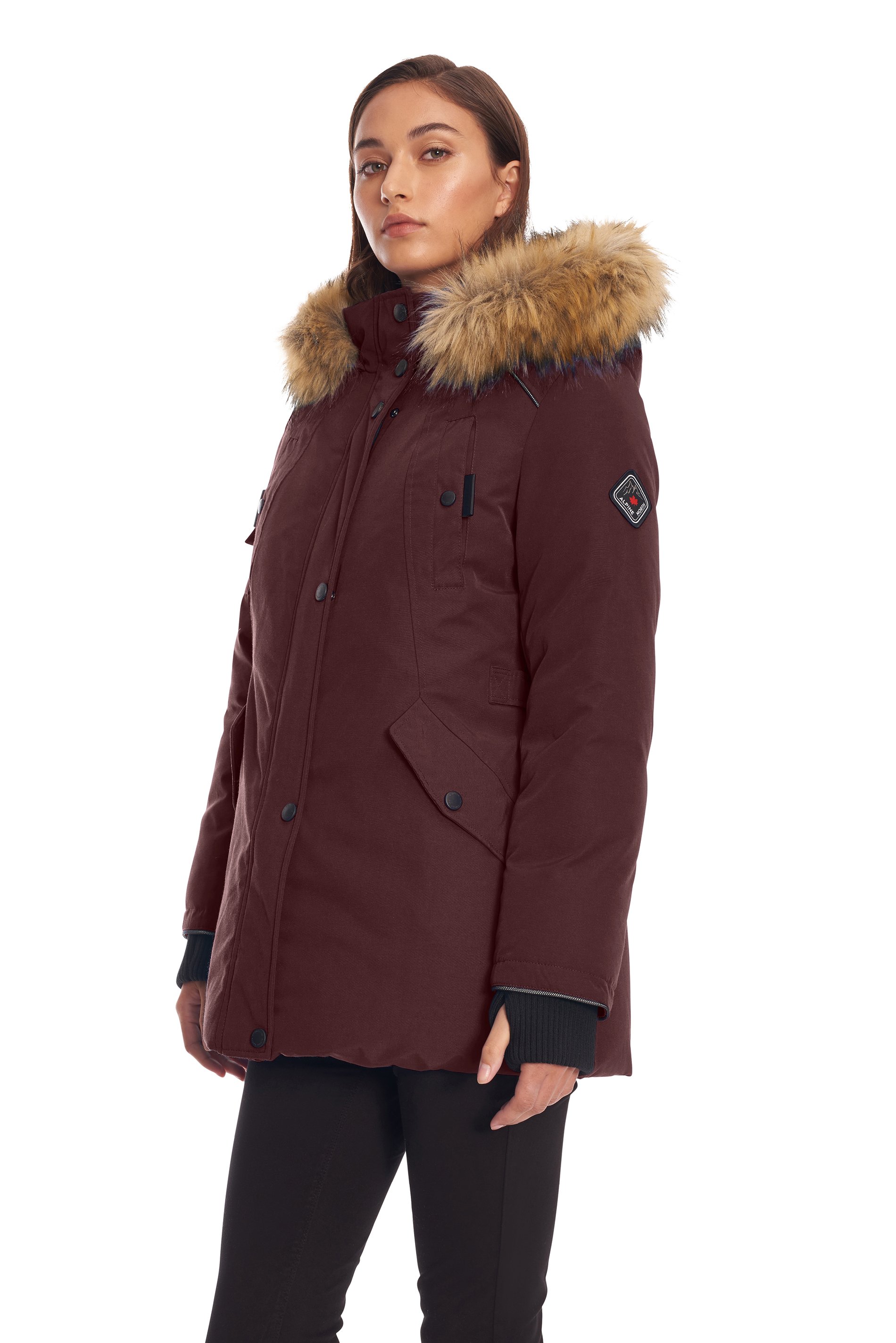 Alpine North Women's Vegan Down Recycled Parka Winter Jacket