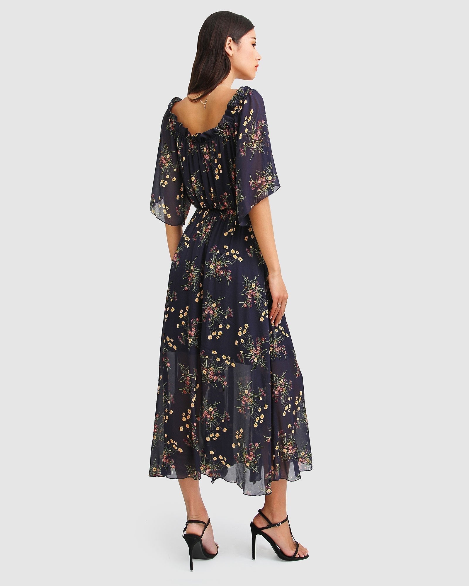 Belle & Bloom Amour Amour Ruffled Midi Dress