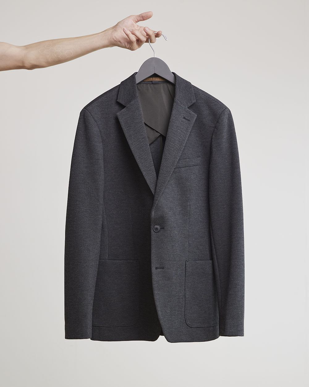 Slim-Fit Knit Blazer