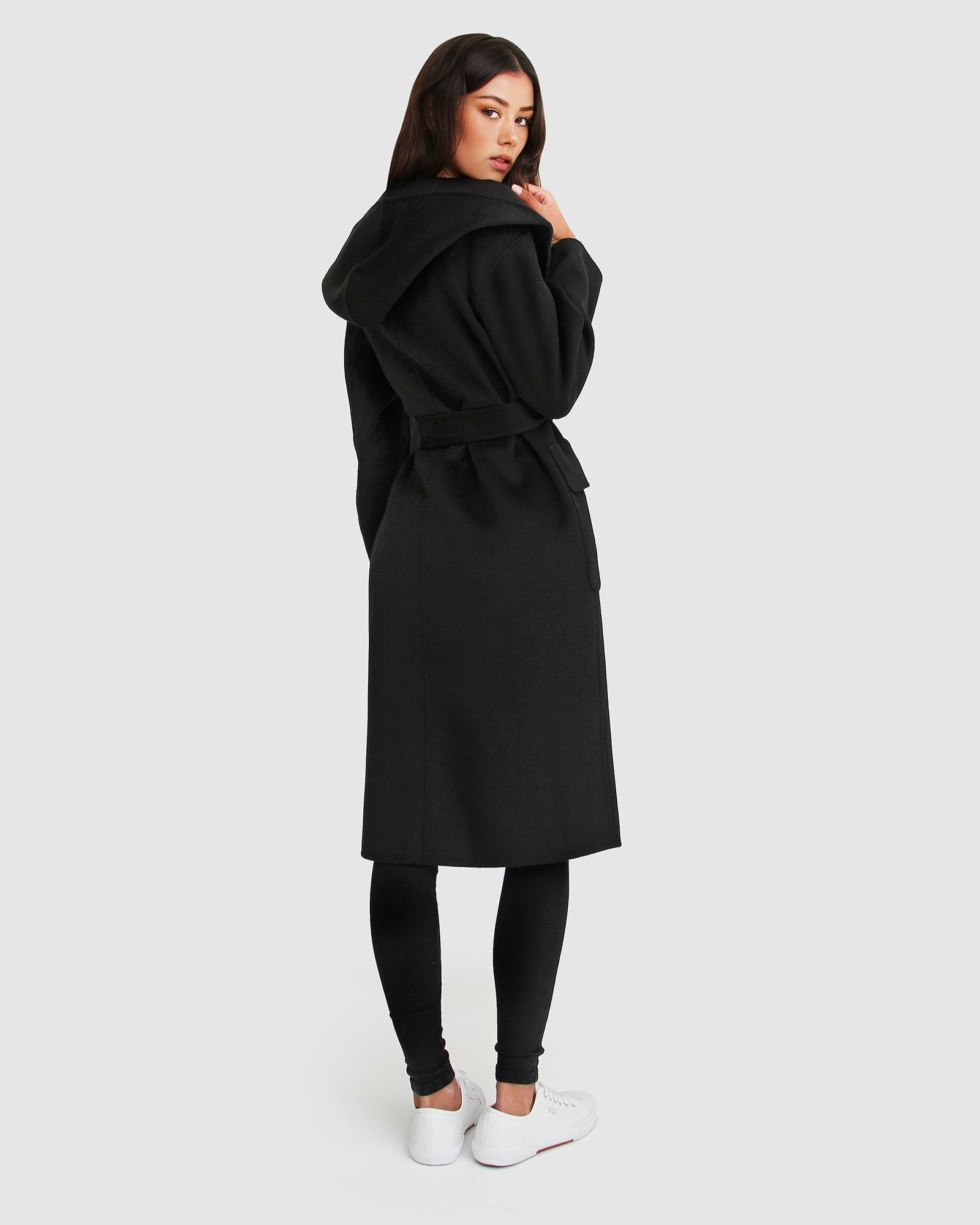Belle & Bloom Runaway Wool Blend Robe Coat