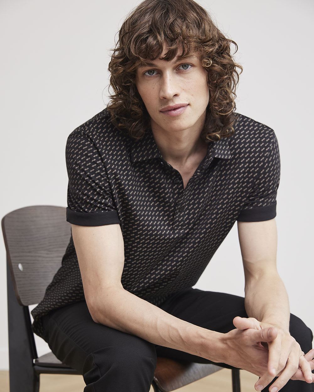 Patterned City Polo