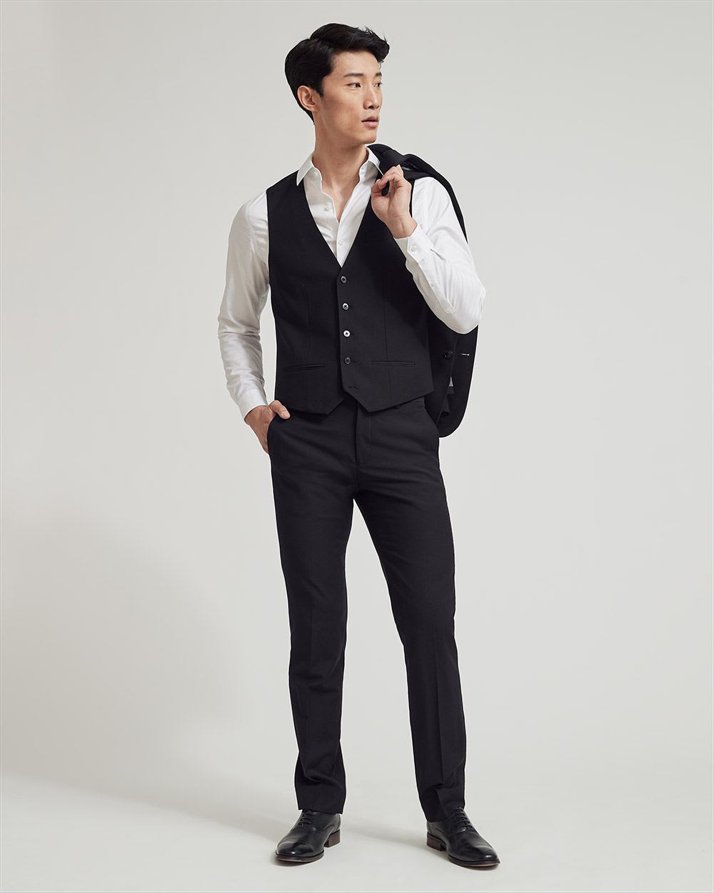 Wool-Blend Suiting Vest