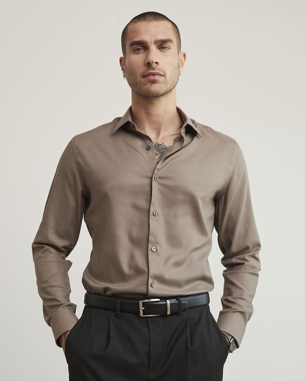 Slim-Fit Knit Performance Shirt