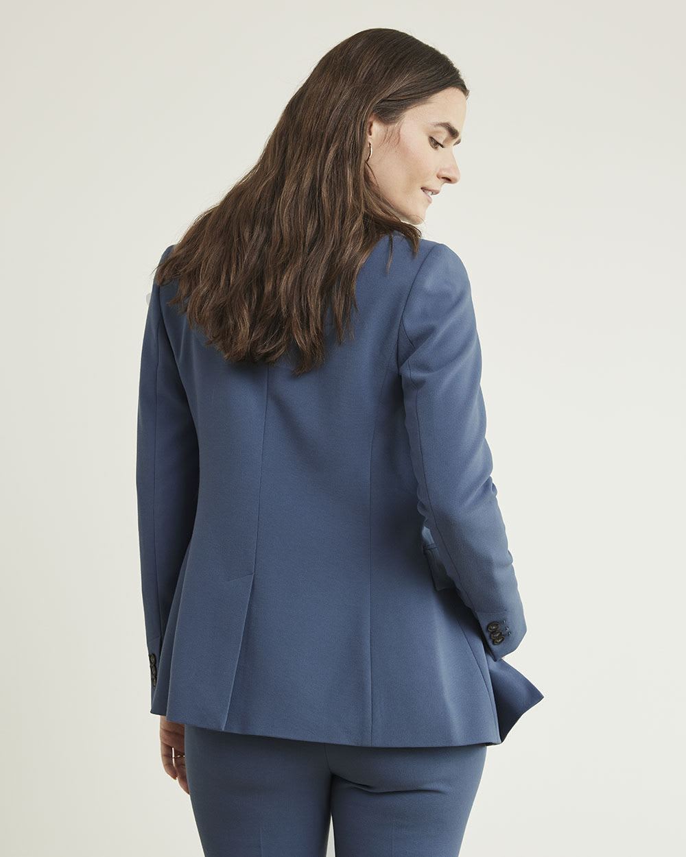 One-Button Classic-Fit Blue Blazer
