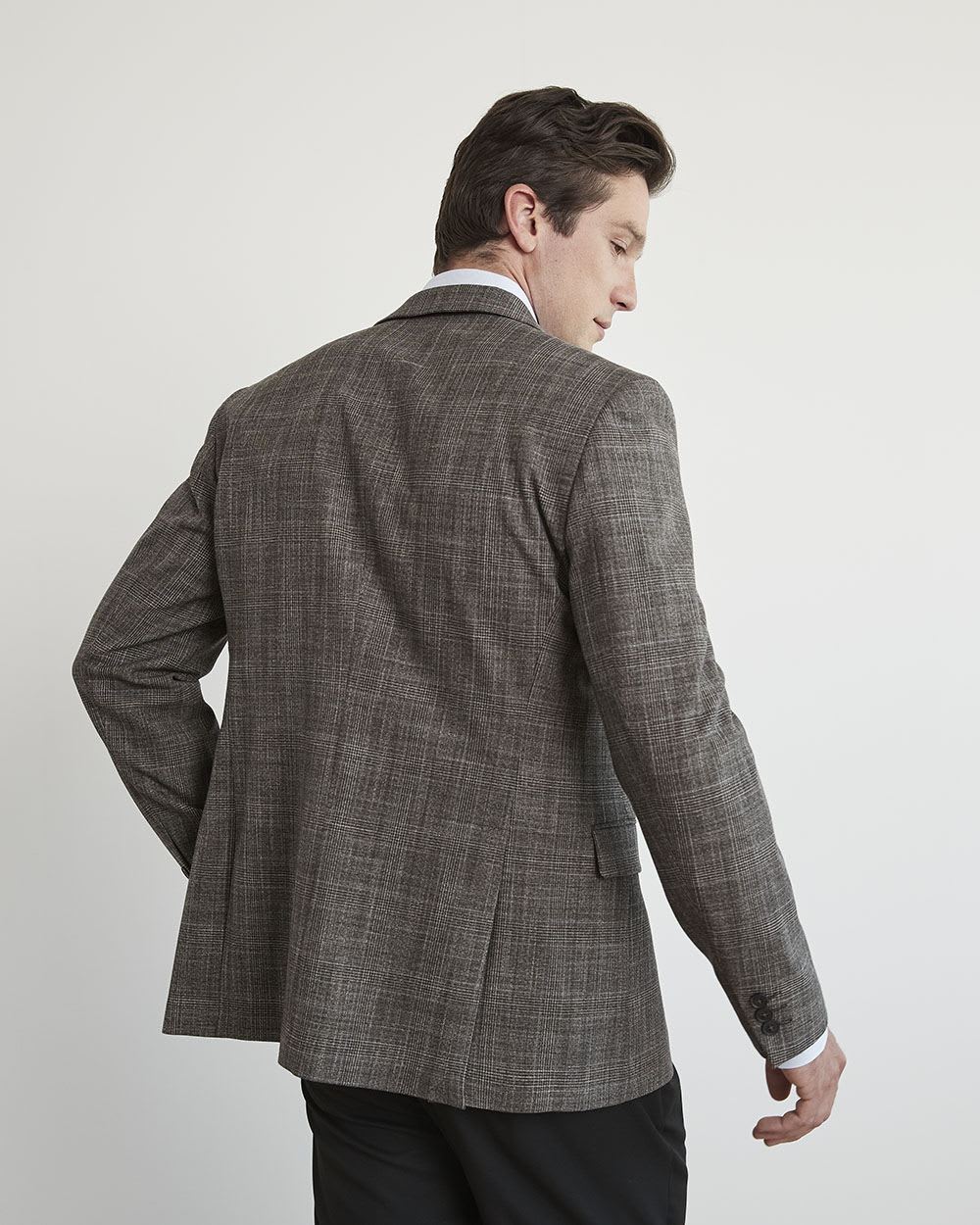 Slim-Fit Plaid Blazer