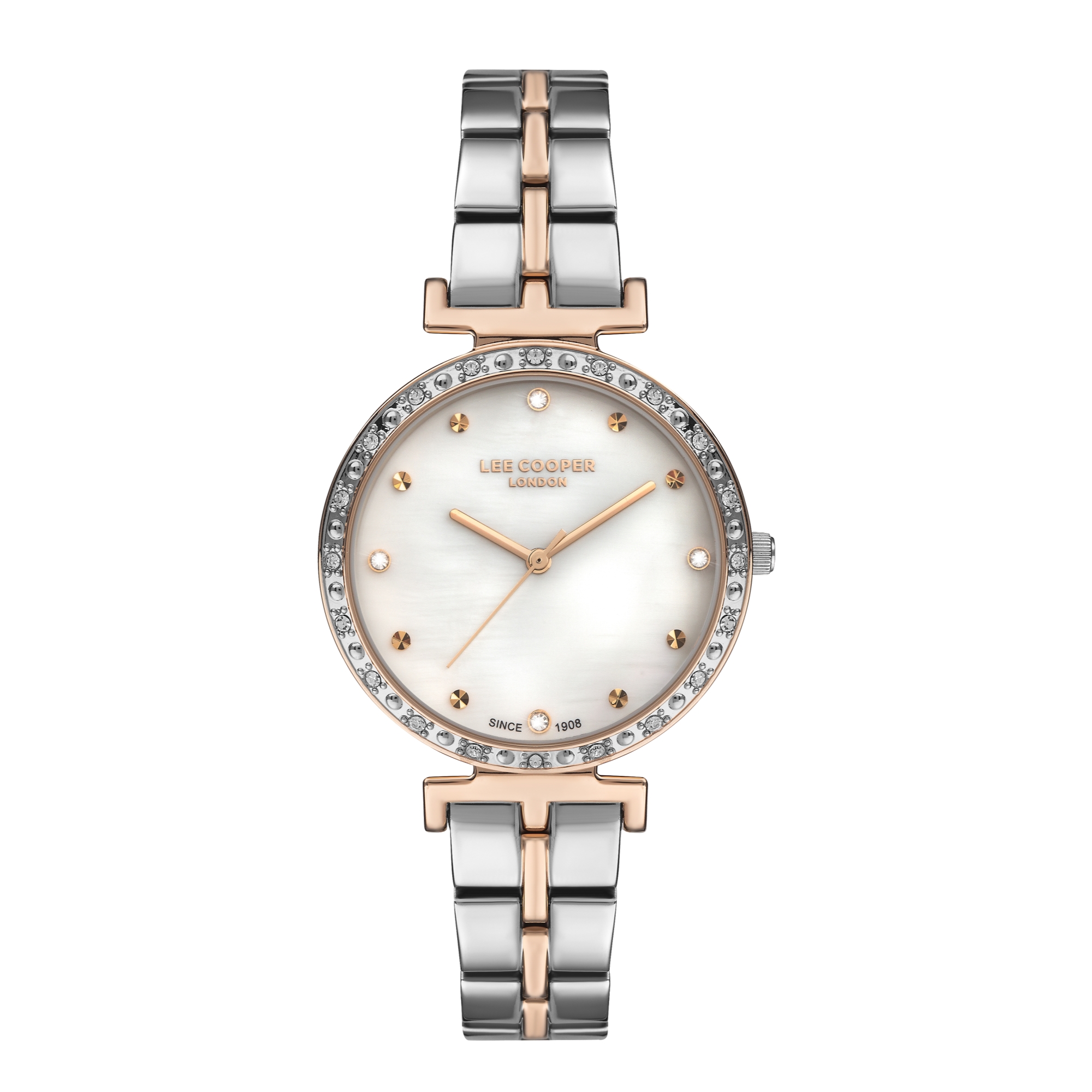 LEE COOPER-Women's Rose Gold 35mm watch w/White Dial