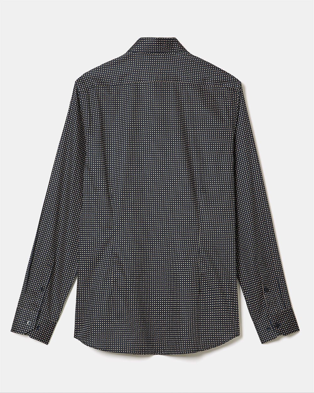 Slim-Fit Dress Shirt with Micro Geo Print