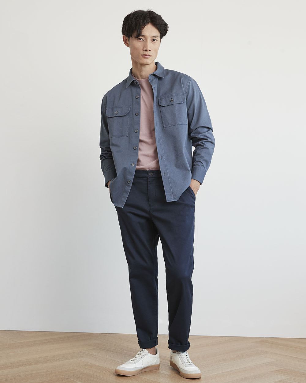 Short-Sleeve Crew-Neck Solid Tee