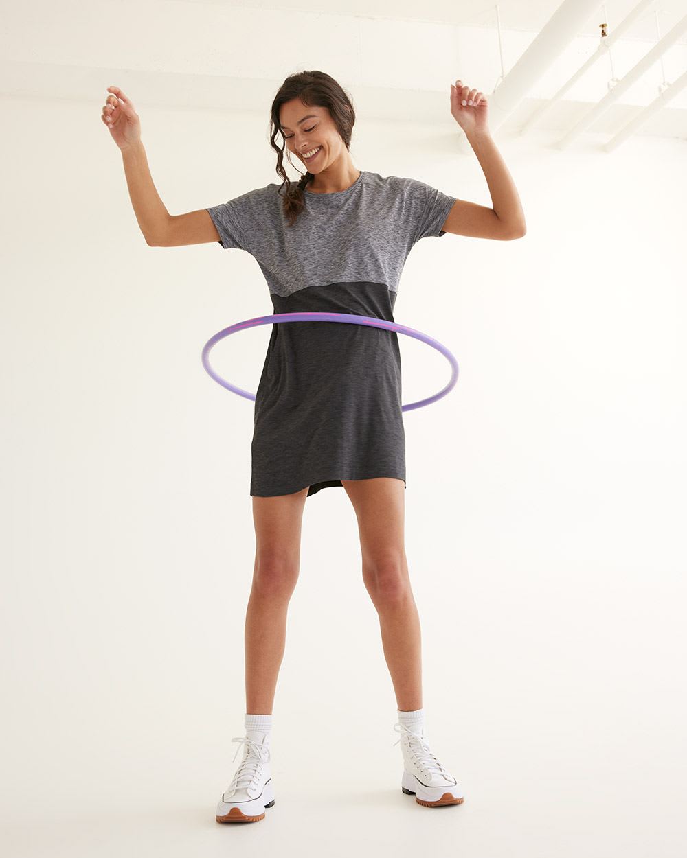 Short-Sleeve Colour-Block Dress, Dry Lux Hyba