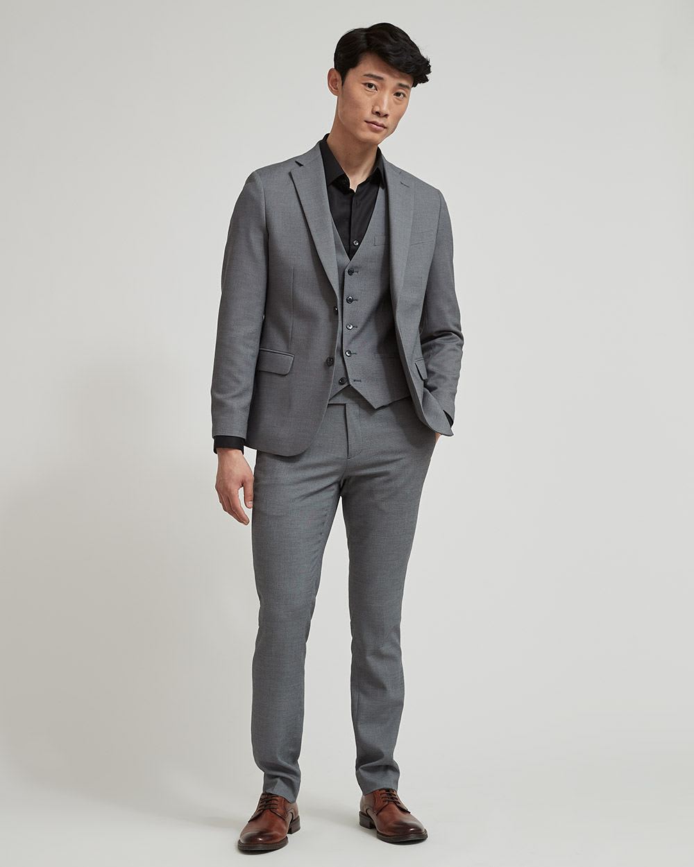 Regular Fit Essential Medium Grey Blazer