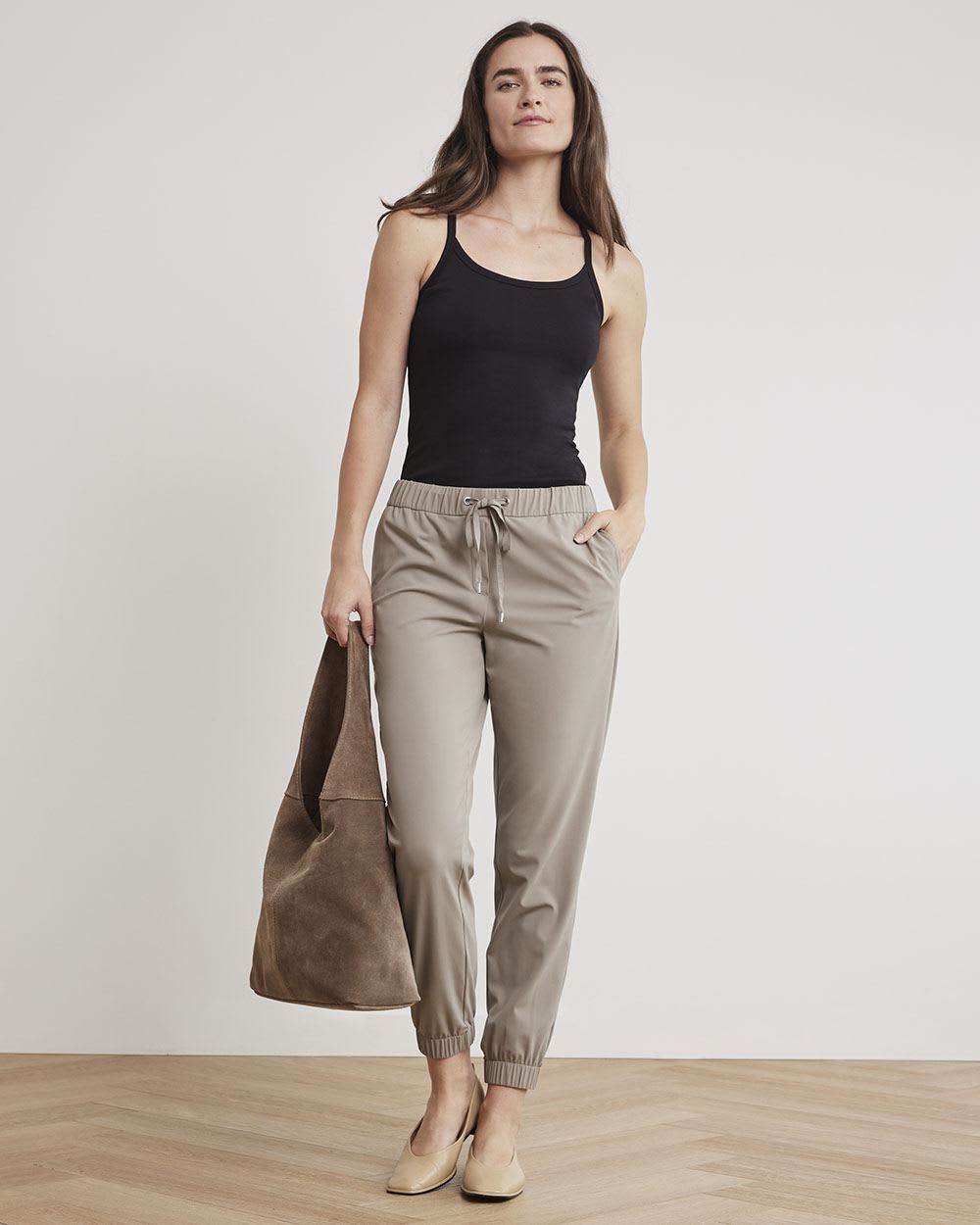 Solid Scoop-Neck Cami with Spaghetti Straps