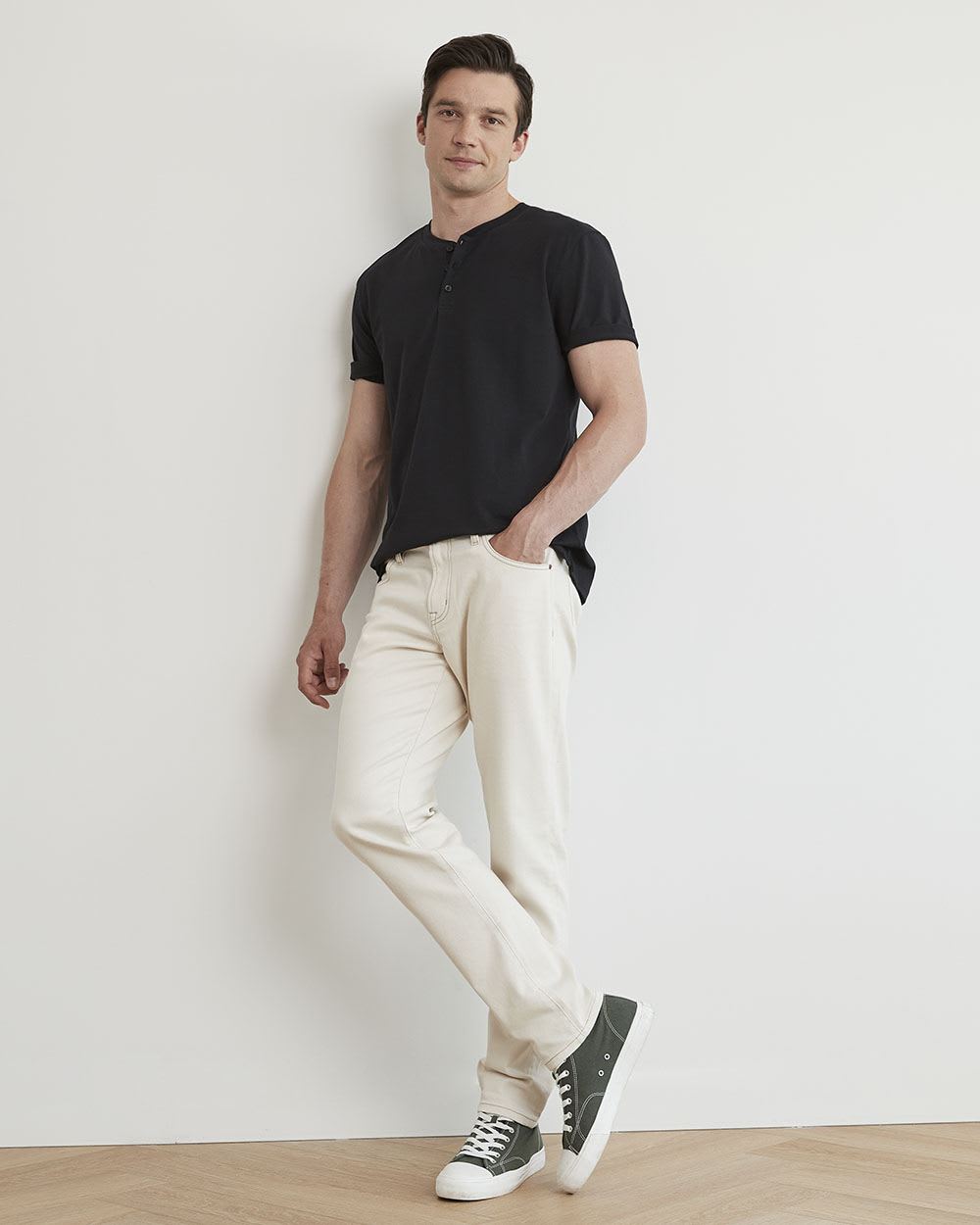 Supima Cotton (R) Henley Short Sleeve T-Shirt
