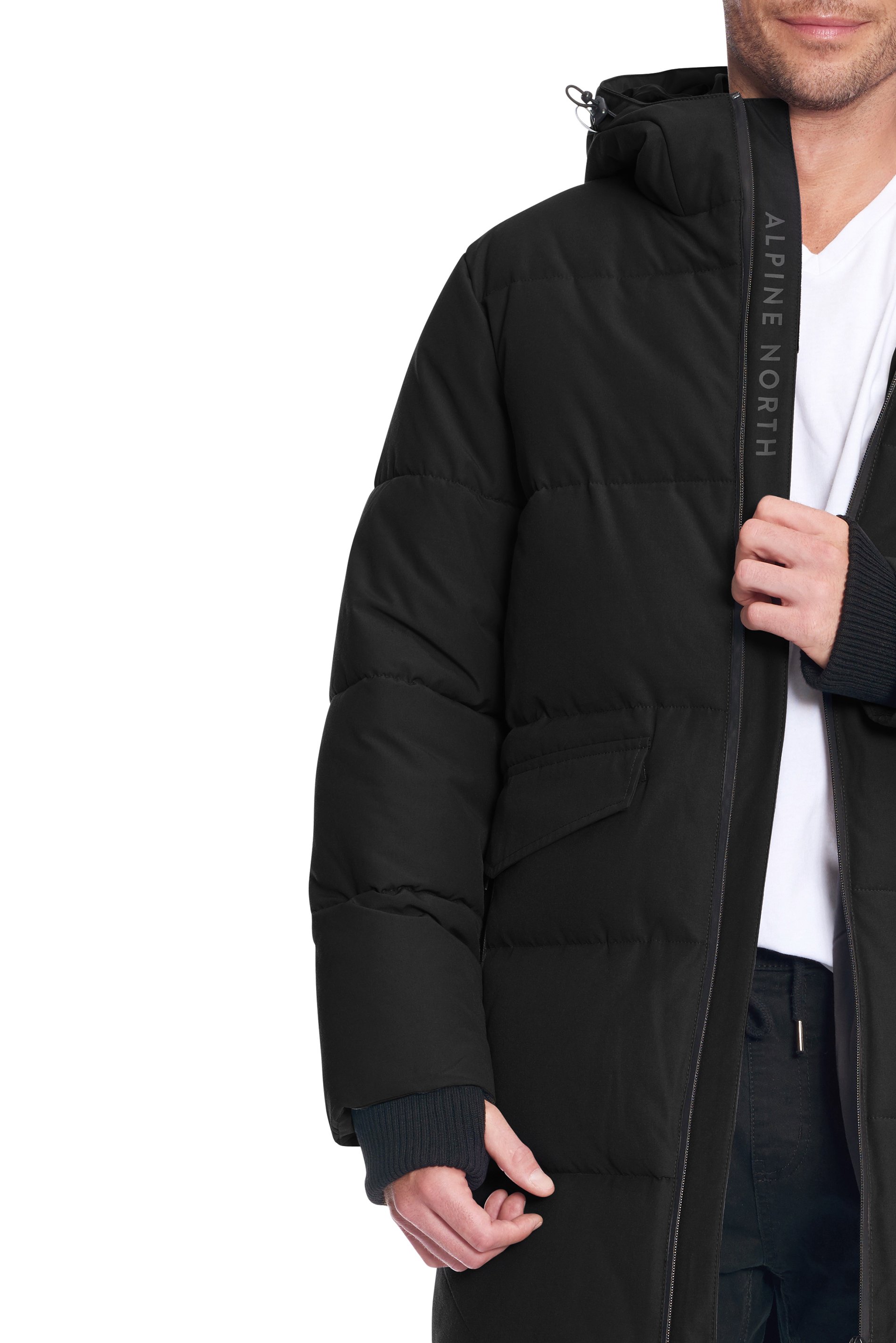 Alpine North Men's Vegan Down Recycled Winter Puffer Coat