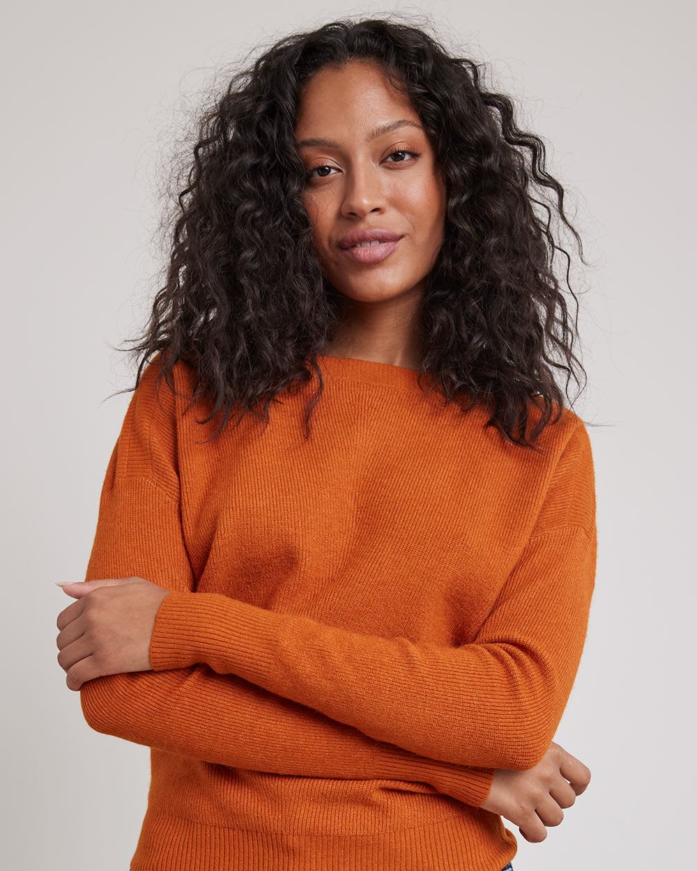 Relaxed-Fit Boat-Neck Sweater