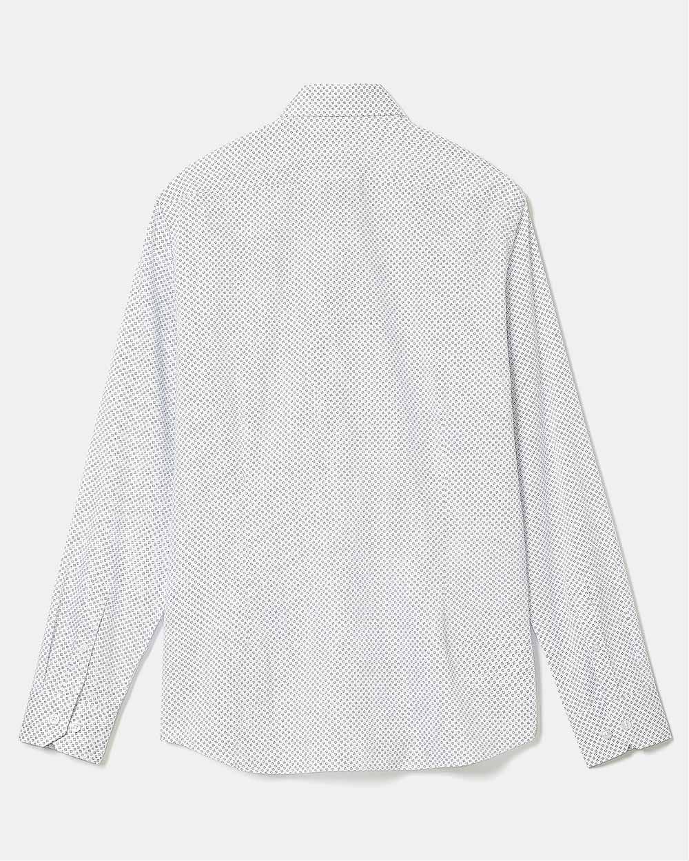 Tailored-Fit Dress Shirt with Micro Geo Print