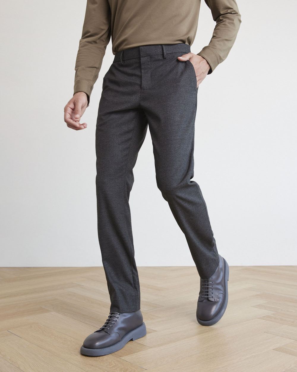 Tailored-Fit Houndstooth City Pant