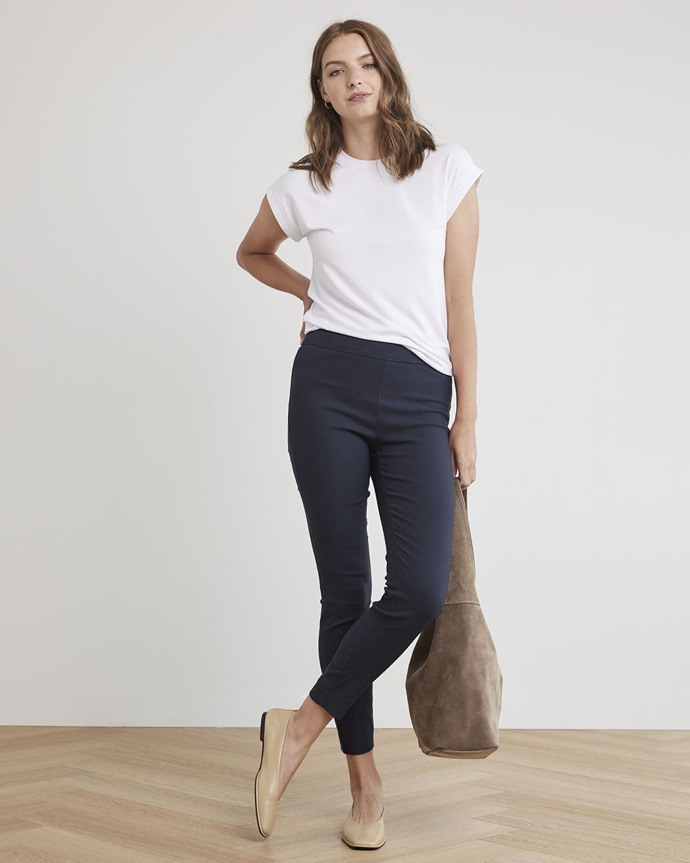 Solid High-Rise City Legging Pant