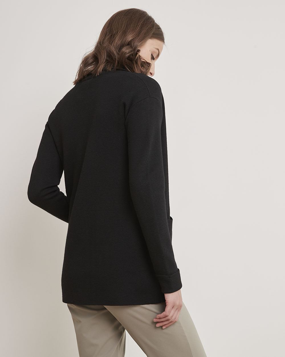 Two-Button Knit Blazer