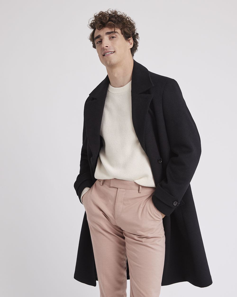 Classic Wool Coat with Tailored Collar