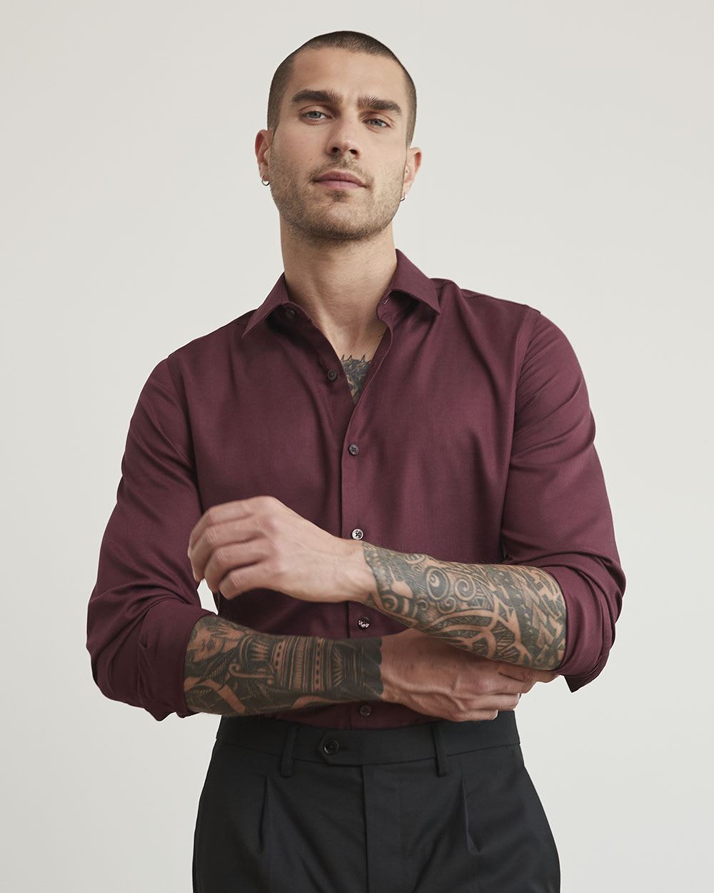 Slim-Fit Knit Performance Shirt
