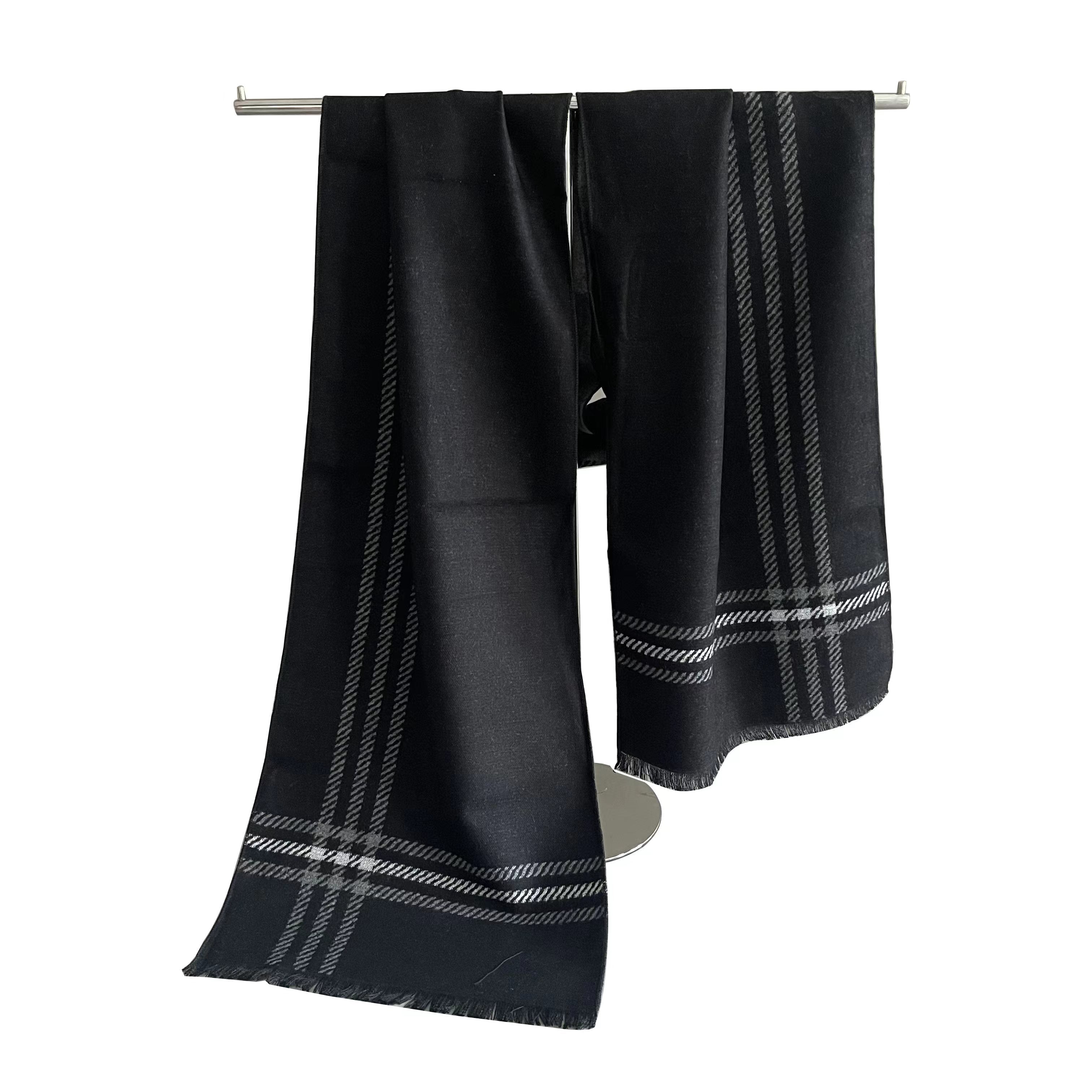 Club Rochelier Mens viscose blend reversible scarf