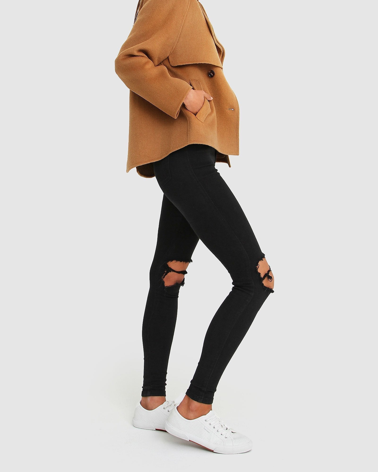 Belle & Bloom I'm Yours Wool Blend Peacoat