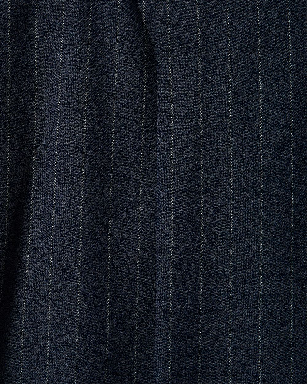 Gender-Neutral Navy Pinstriped Tapered-Leg Pant