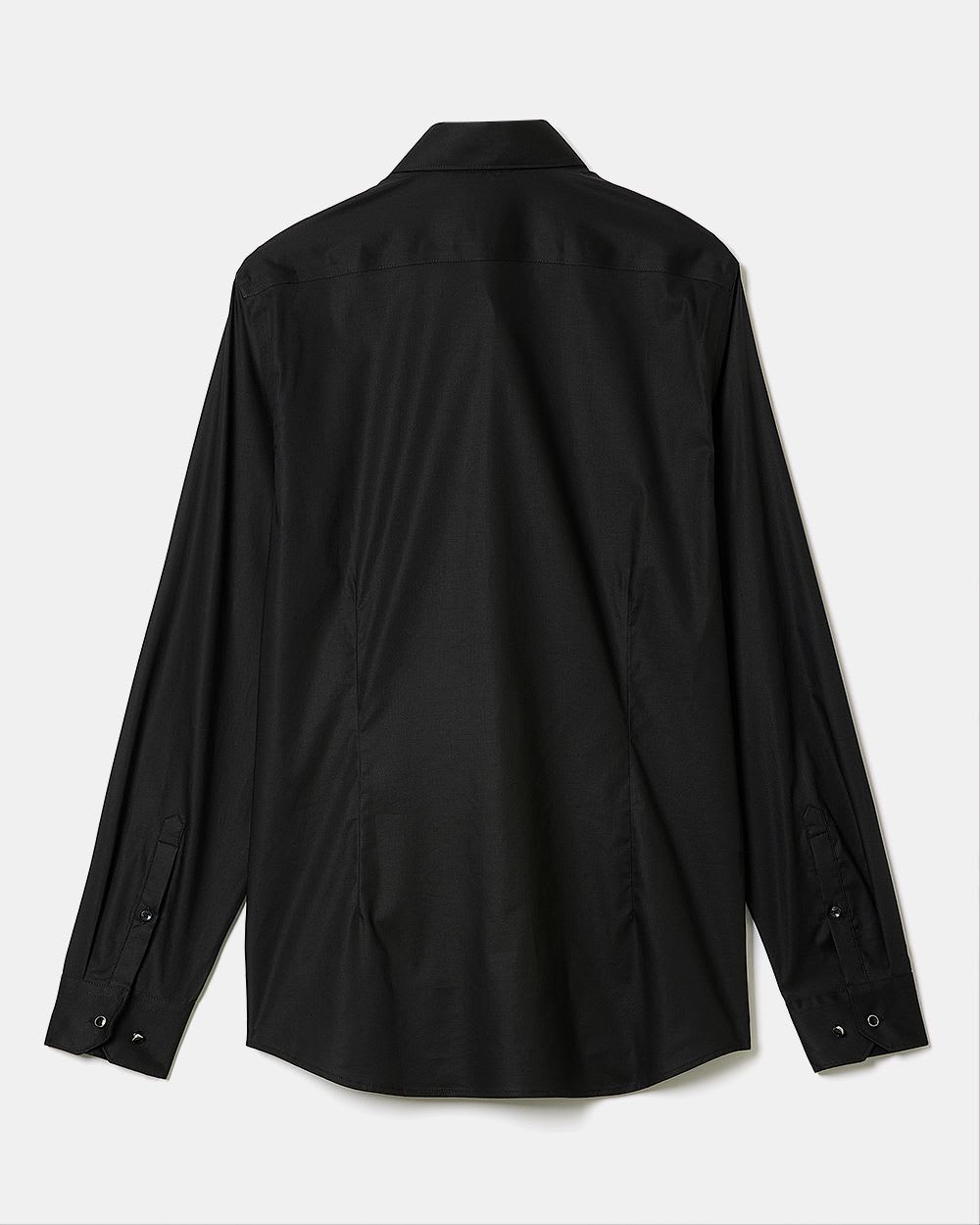 Tailored-Fit Solid Mixed-Media Dress Shirt