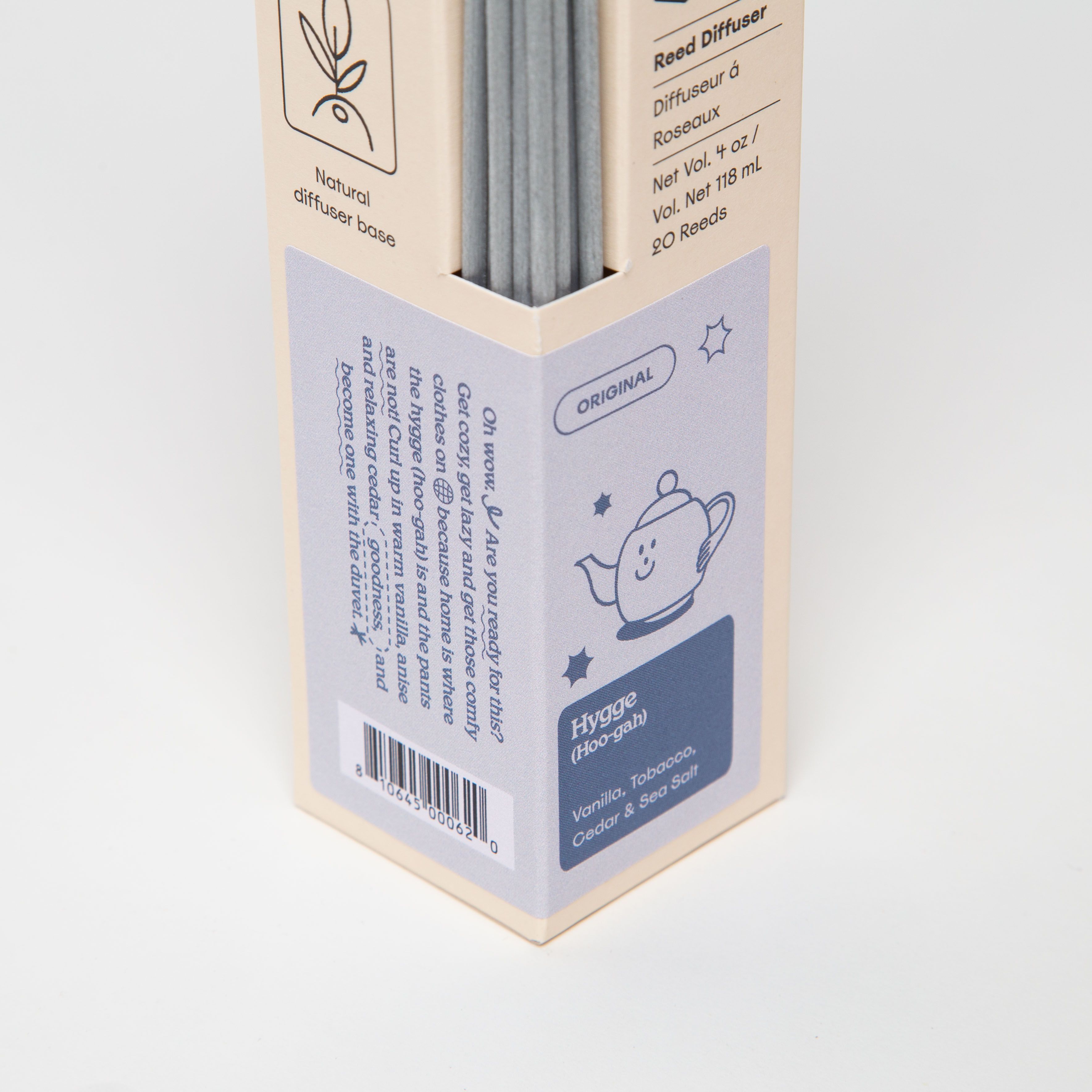 Milk Jar Hygge Reed Diffuser | Vanilla, Cedar & Sea Salt 4oz