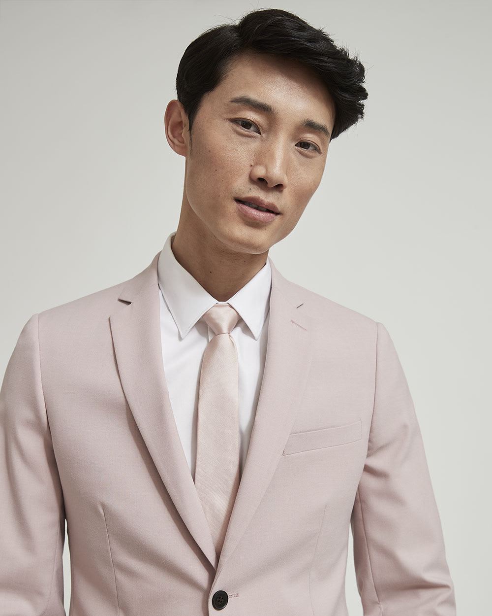 Slim Fit Light Pink Suit Blazer