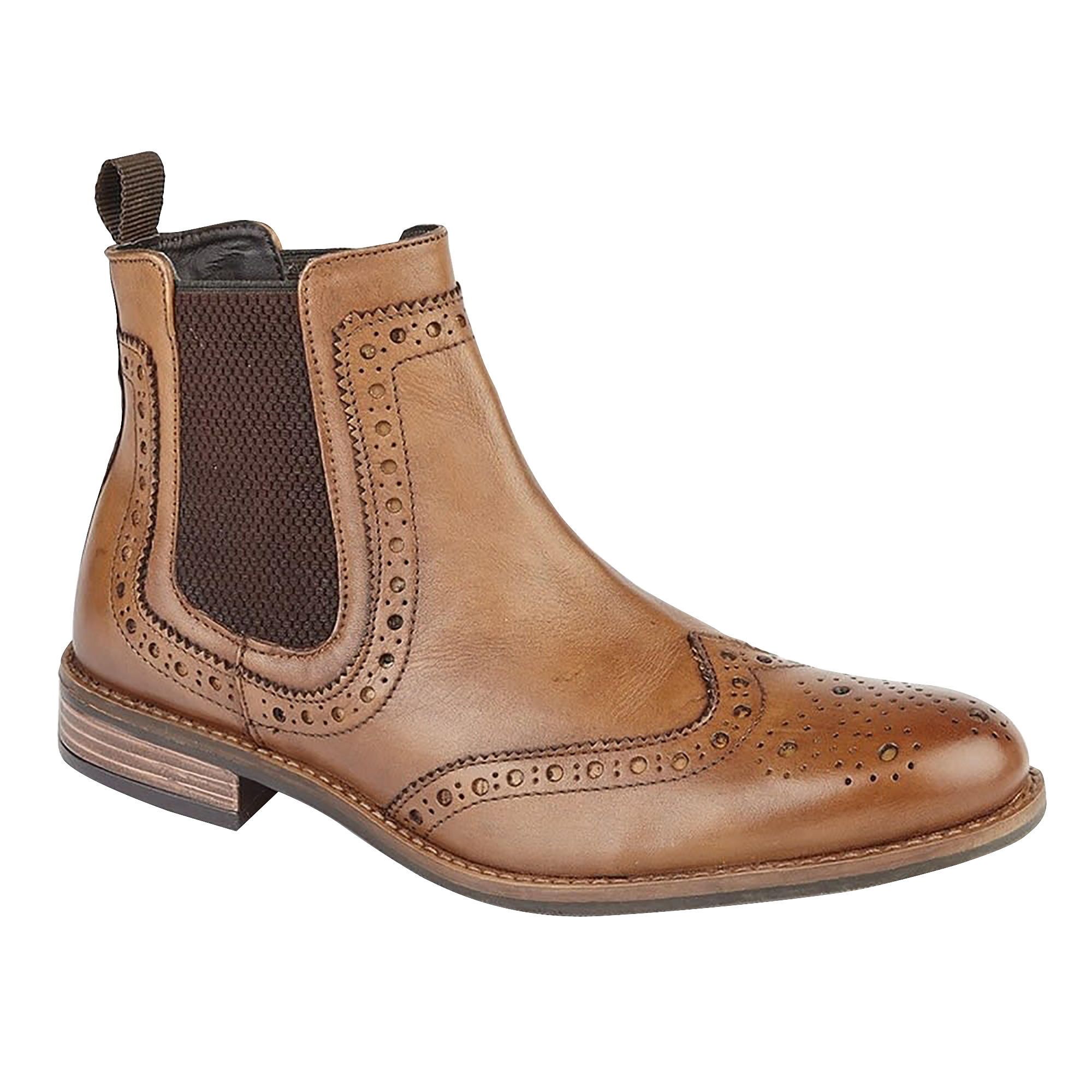 Roamers - Mens High Brogue Chelsea Boot