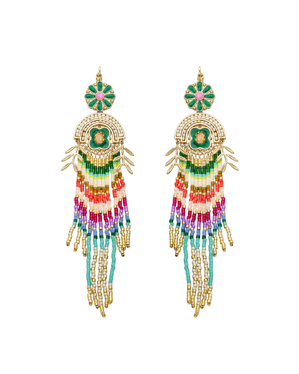 MEXICALI Gold & Multicolor Earrings