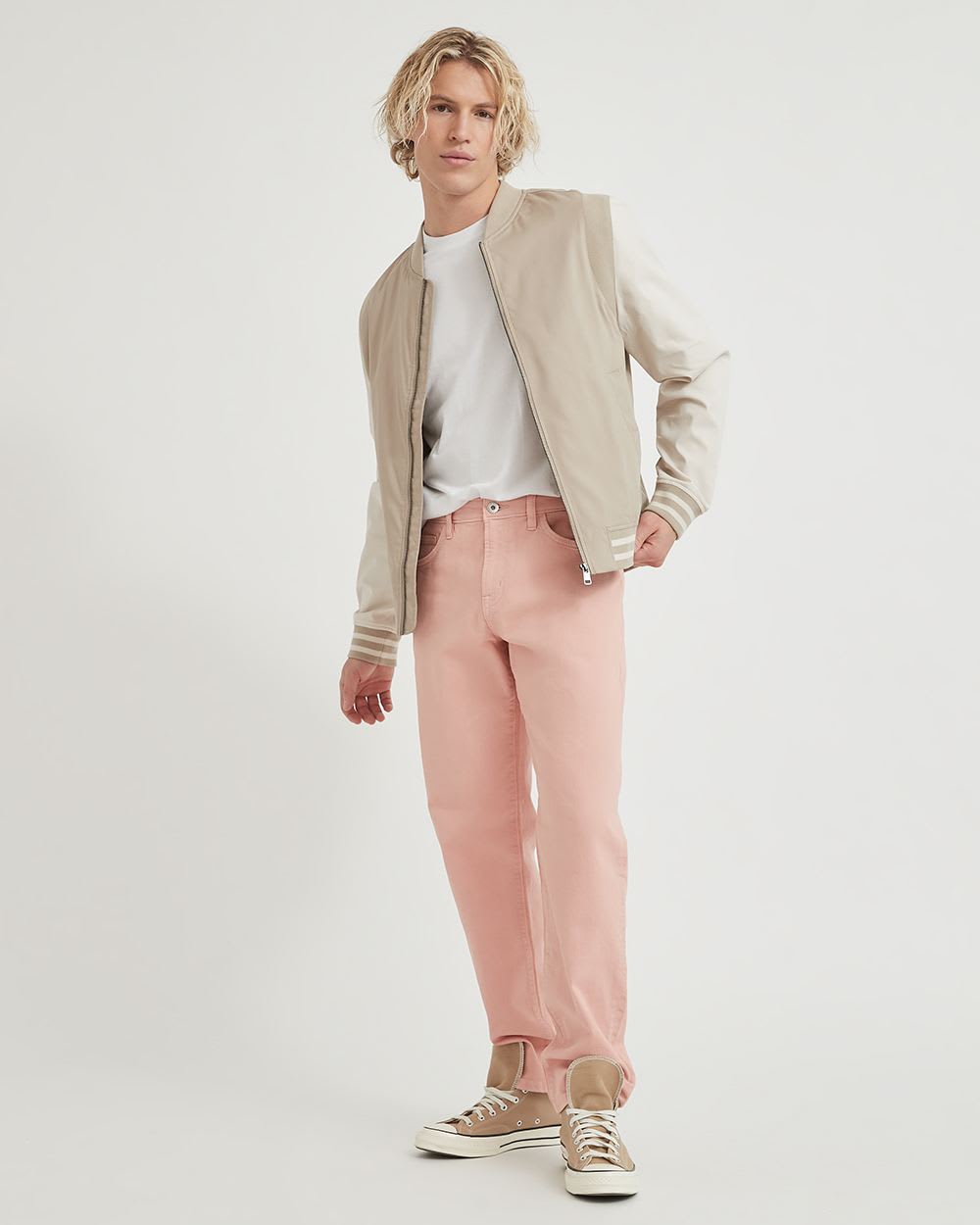 Gender-Neutral Anti-Fit Pink Denim Pant - 32"
