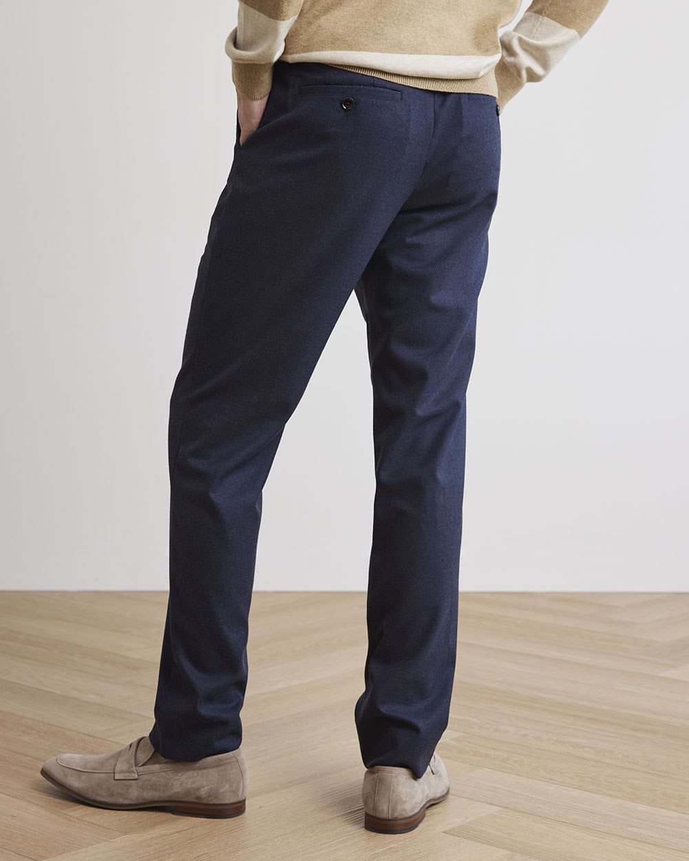 Solid Slim-Fit Brushed Twill City Pant