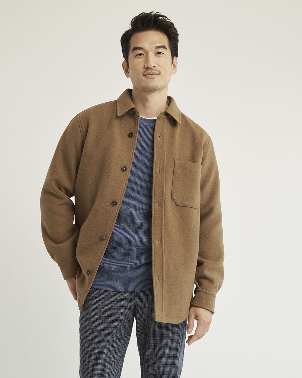 Solid Wool Overshirt