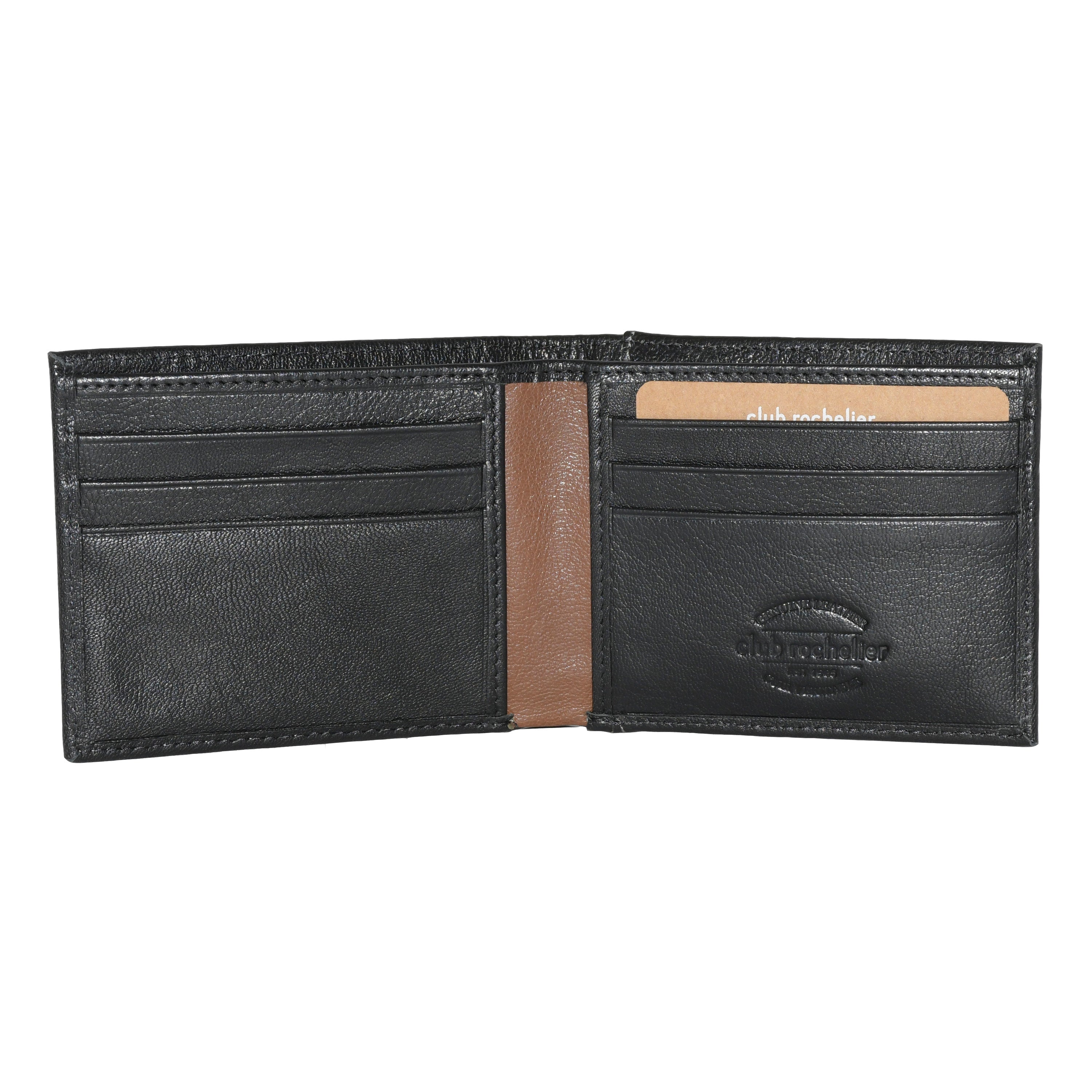 Club Rochelier Men's Billfold Wallet with Removable Card Holder Set